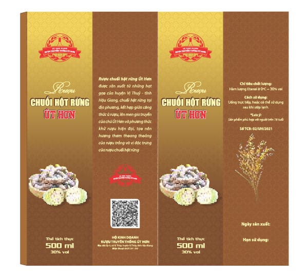 Bao bì rượu chuối hột rừng Út Hơn