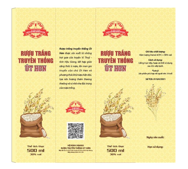 Bao bì rượu trắng truyền thống Út Hơn